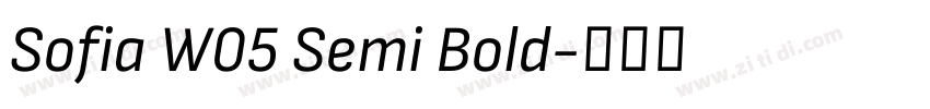 Sofia W05 Semi Bold字体转换
